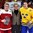 HELSINKI, FINLAND - DECEMBER 30: Denmark's Mathias Lassen #5 and Sweden's Adrian Kempe #29 are named Player of the Game during preliminary round action at the 2016 IIHF World Junior Championship. (Photo by Matt Zambonin/HHOF-IIHF Images)

